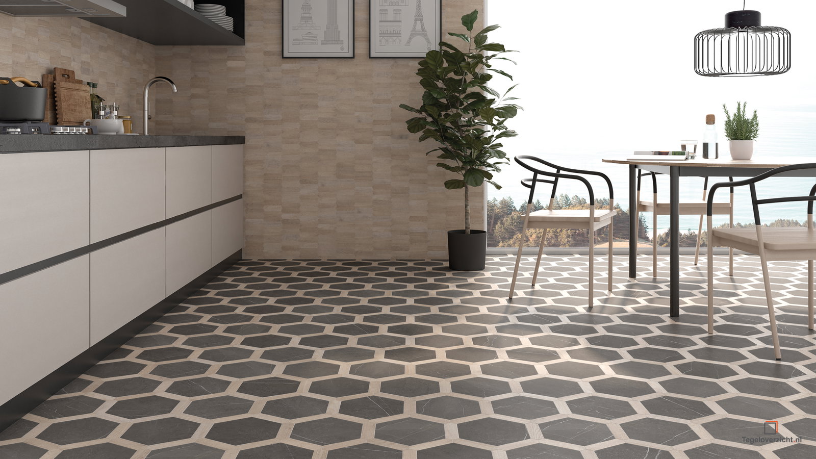 Hexagon tegels: zes hoeken die elke ruimte grafisch maken
