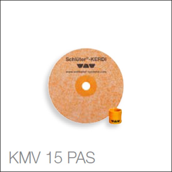 Schluter Kerdi KMV15PAS Manchet en dop 15mm Geen kleur