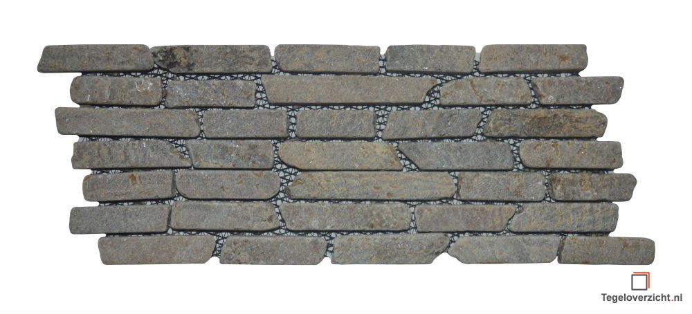 Stabigo Horizontal15 15x30cm Bruin steenstrip buiten