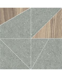 Terratinta Grained Tangram Zinc Matt 29X29 10,5mm