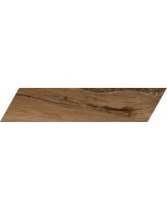 Marazzi Treverk Soul M0MM Vloertegel 11X54cm Brown Chevron 9mm Mat R9