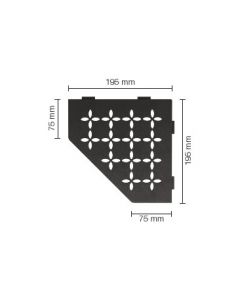 Schluter Shelf E Shelf 19,5X19,5cm FloralAlu.Struct.gecoat steengrijs