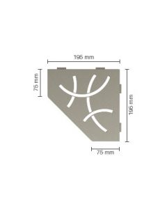 Schluter Shelf E Shelf 19,5X19,5cm CurveAlu.Struct.gecoat steengrijs