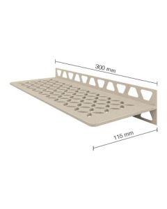 Schluter Shelf W Shelf 11,5X30cm FloralAlu.Struct.gecoat ivoor