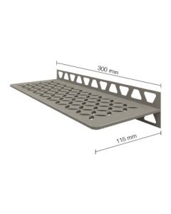 Schluter Shelf W Shelf 11,5X30cm FloralAlu.Struct.gecoat steengrijs