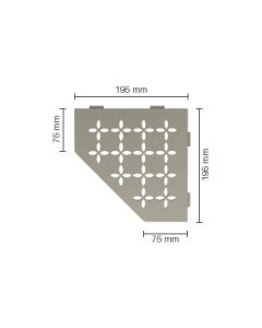 Schluter Shelf E Shelf 19,5X19,5cm FloralAlu.Struct.gecoat steengrijs