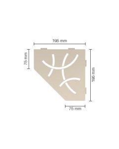 Schluter Shelf E Shelf 19,5X19,5cm CurveAlu.Struct.gecoat steengrijs