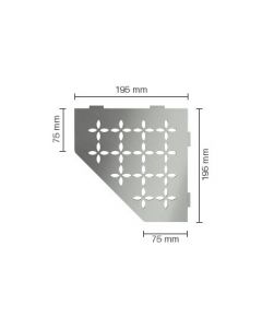 Schluter Shelf E Shelf 19,5X19,5cm FloralRVS geborsteld