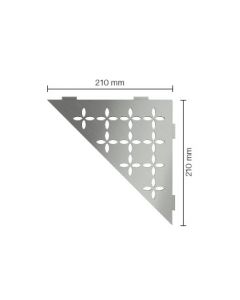 Schluter Shelf E shelf 21X21cm FloralRVS geborsteld