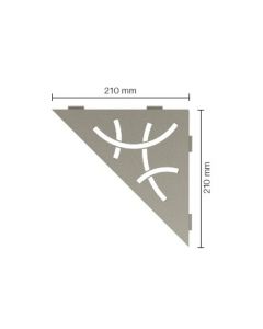 Schluter Shelf E Shelf 21X21cm CurveAlu.Struct.gecoat steengrijs