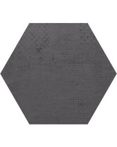 Ceramic-Apolo Essence HEX1002 VLtegel Decor 512X592 Negro 10mm Mat Ret.R10