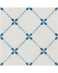 Baerwolf Delft KE-18003 Vloertegel Decor 18,5X18,5cm Wit 8mm Mat R9