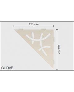Schluter Shelf E Shelf 21X21cm CurveAlu.Struct.gecoat brons