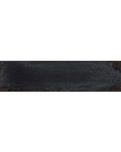 Viva Metal Brick EJA7 Wandtegel 6X25cm Black 9,5mm Glans