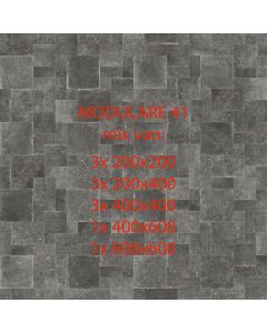 Cir Di Pietra Ardennes 1078577 Vloertegel Mix Nero 10mm Mat Ret.R10