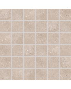 Rako Betonico DDM06794 Wandtegel Mozaiek.29,8X29,8cm Dark beige 10mm Mat Ret.F:4,8X4,8cm
