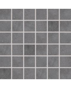 Rako Betonico DDM06792 Wandtegel Mozaiek.29,8X29,8cm Black 10mm Mat Ret.F:4,8X4,8cm