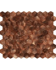 Dune Materia Mosaics 187542 Wandtegel Mozaiek.26X30,2cm Corten 6mm Mat/glans F:Hexagon