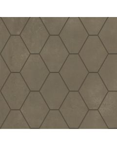 Kronos Metallique ME082 Vloertegel Hexagon 31,1X32,2cm Brune 10Mm Mat R9