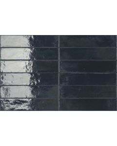 Ceramic-Apolo Raku C71R2776C8C Wandtegel 6X27cm Blue Cobalt 7,7mm Glans