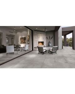Abitare Icon PF00011663 Terrastegel 60,4X60,4cm Silver 20mm Mat Ret.R11