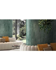 JOS. Panorama Wandtegel 4,8X45cm Florida Light Green 9,5mm Glans