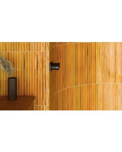 vtwonen Tegels Rib Wandtegel 13,4X45cm Mustartd Crackle 9mm Glans