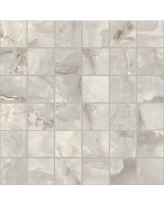Floorgres Onyx&More 767644 Vloertegel Mozaiek.30X30cm Silver 9mm Glans Ret.F:5X5cm