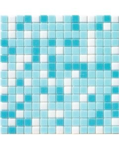 Mosaico 2x2 Cromie Acqua Azzurro Mix 33x33