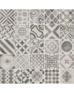 Vintage Cementina Mix Black/White 20X20cm Mat
