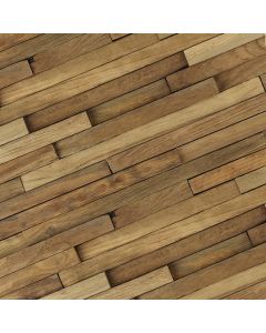 Michel Oprey WoodWall Cladding Teak Rustic strip 2 cm