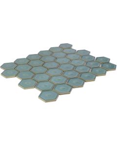 THE MOSAIC FACTORY Osiris Hertman Hexagon Forest Green Glossy