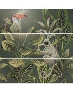Carmen Silk Décor Set(3) DEF Toucan Green 40x120