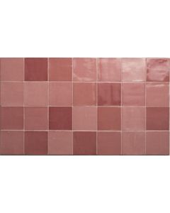 Azulejos New Zellige 13x13cm Rose J1302