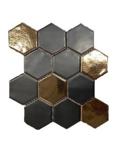 Grandeur Hexagonel 28x30cm Zwart glans ESMOSA012