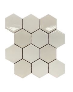 Grandeur Hexagonel 28x30cm Wit Glans (ESMOSA001)
