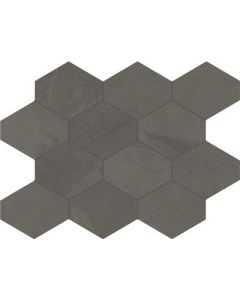Unicom Starker Brazilian slate Elephant grey Naturale 25x34 Hexagon