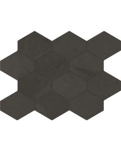 Unicom Starker Brazilian slate Rail black Naturale 25x34 Hexagon