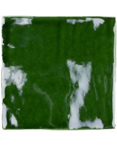 Steenbok Rustic Handmade Copper Green Glossy 13x13