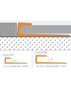 Schluter Vinpro  Aluminium mat VPSL65ATGB