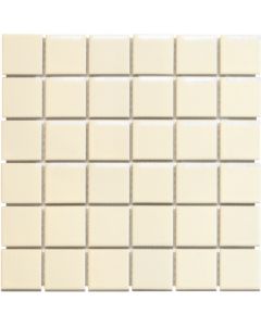 The Mosaic Factory Barcelona mozaïektegel 30.9X30.9cm Cream Glans (AF13044) - Vierkant