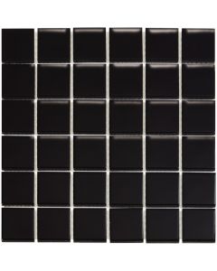 The Mosaic Factory Barcelona mozaïektegel 30.9X30.9cm Black Glans (AF13317) - Vierkant