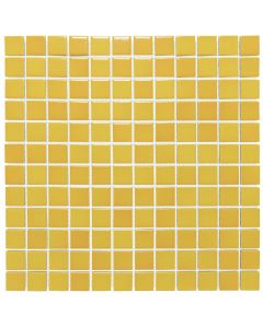 The Mosaic Factory Barcelona mozaïektegel 30X30cm Flamed Yellow Glans (AF230002) - Vierkant