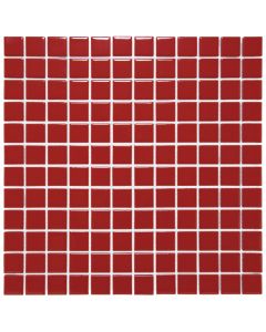 The Mosaic Factory Barcelona mozaïektegel 30X30cm Red Glans (AF230053) - Vierkant