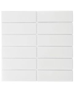 The Mosaic Factory Barcelona mozaïektegel 29.1X29.7cm White Glans (AF45051) - Rechthoek