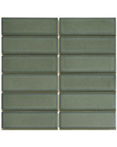 The Mosaic Factory Barcelona mozaïektegel 29.1X29.7cm Forest Green Glans (AF45525) - Rechthoek