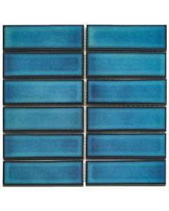 The Mosaic Factory Barcelona mozaïektegel 29.1X29.7cm Azure Blue speckle Glans (AF45625) - Rechthoek