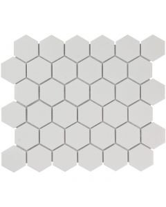 The Mosaic Factory Barcelona mozaïektegel 28.2X32.1cm Extra White  Glans (AFH13051) - Hexagon