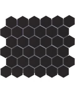 The Mosaic Factory Barcelona mozaïektegel 28.2X32.1cm Black Glans (AFH13317) - Hexagon
