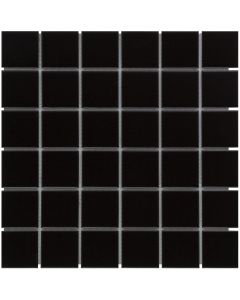 The Mosaic Factory Barcelona mozaïektegel 30.9X30.9cm Black Mat (AM13317) - Vierkant